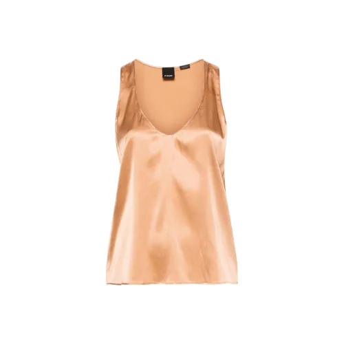 PINKO SS24 Майка Женская Цвет Коньячный Коричневый