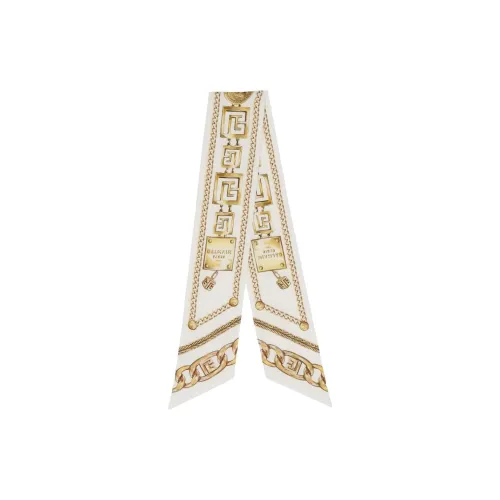 BALMAIN Шелк Шелковые шарфы для женщин Белый