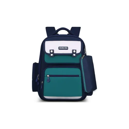 EDISON Полиэстер School Рюкзак Унисекс Синий Зеленый Небесный Синий Розовый Белый