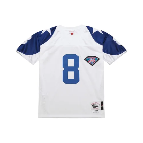 MITCHELL NESS Troy Aikman Регби Джерси Мужской Белый