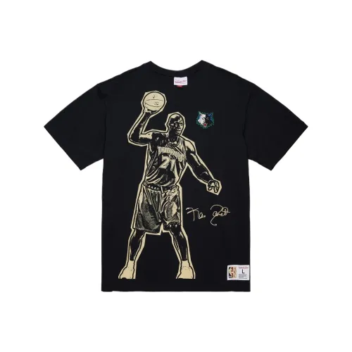 MITCHELL NESS 100% хлопок T-рубашка унисекс черная