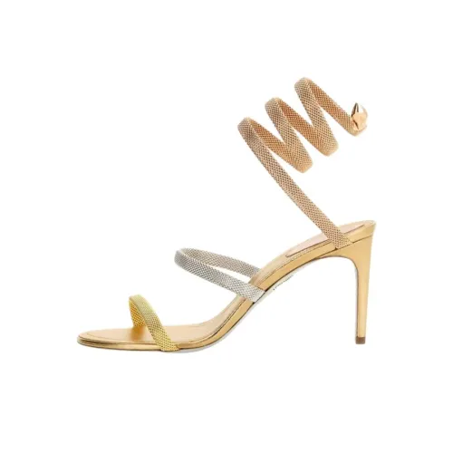 RENE CAOVILLA Trigold Cleo One Ремень Сандалии 10,5 см Женские Золото