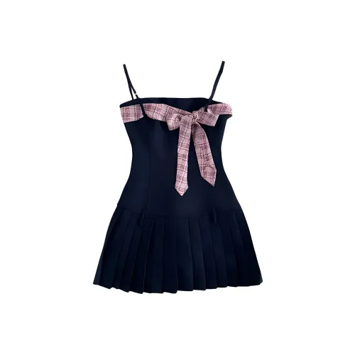 VKXOW Темно-синий + Tie Женские Слиплатья