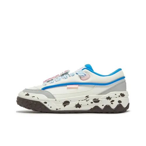 361° Slip Устойчивый к истиранию Низкий топ Скейтбординг Кроссовки Мужские Белый Лазер Синий