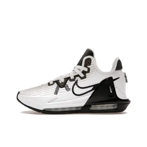 Nike Witness 6 Slip-Resistant Abrasion-Resistant Low Top Беговые кроссовки Унисекс Белый Черный
