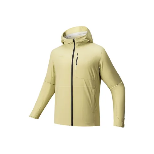 ANTA Водонепроницаемый и Дышащий Ветровка Мужской Paulownia Цветочный Дизайн Желтый Зеленый