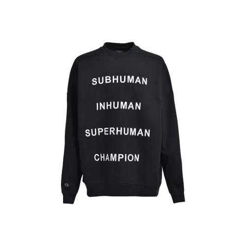 RICK OWENS совместный бренд Champion Co Branded Edition Черные мужские свитшоты