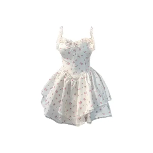 EMDPN Белые Женские Платья без Рукавов