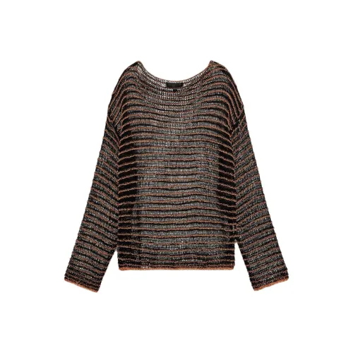 ZARA Черный/оранжевый Женская трикотажная одежда