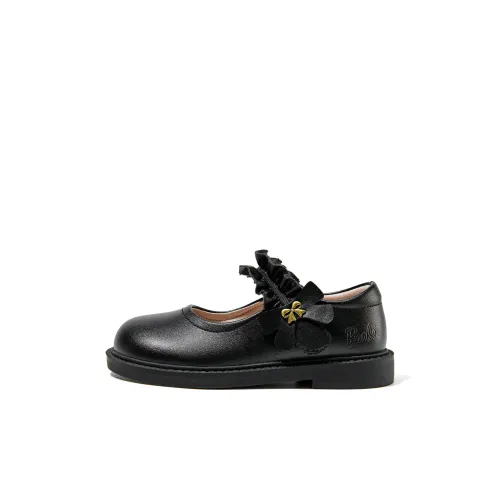 Барби Низкий Топ Кожаные Туфли Черные Детские