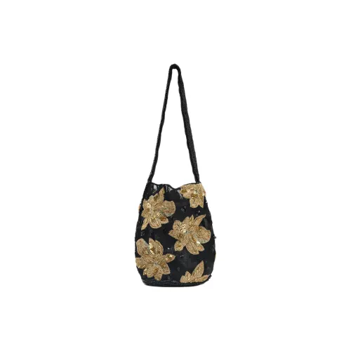 ZARA Полиэстер Ведрообразная Сумка Плечевая Сумка Маленькая Женская Черная