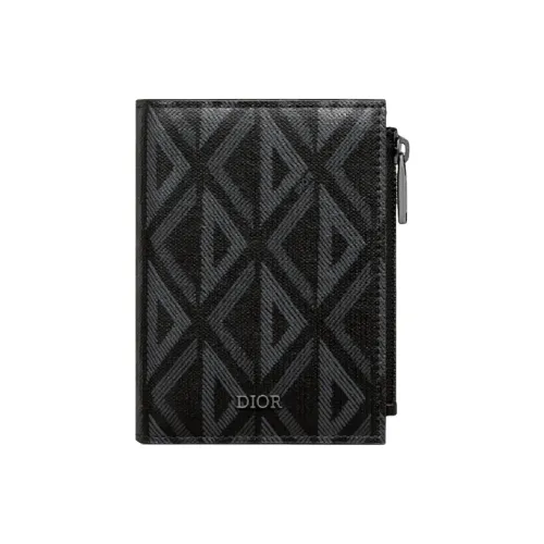 DIOR Бифолд Дизайн Держатель для карт Мужской Черный