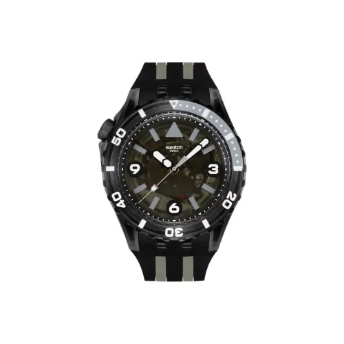Swatch Quartz Механизм Мужские часы 44 мм Черный