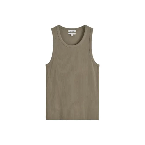 COS Темный хаки зеленый мужские майки