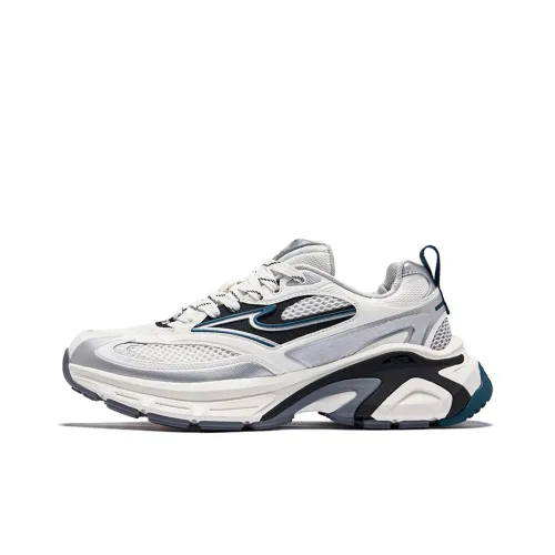 Erke Hongyu 2,0 Дышащий И Устойчивый к Износу Низкий Топ Кроссовки Мужские Микрокристаллический Белый Ярко-Серебристый