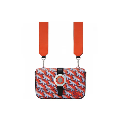 MONTBLANC Maison Kitsune Коллаборация Кожа Клатч Сумка через плечо Стандартная Мужская Оранжевая