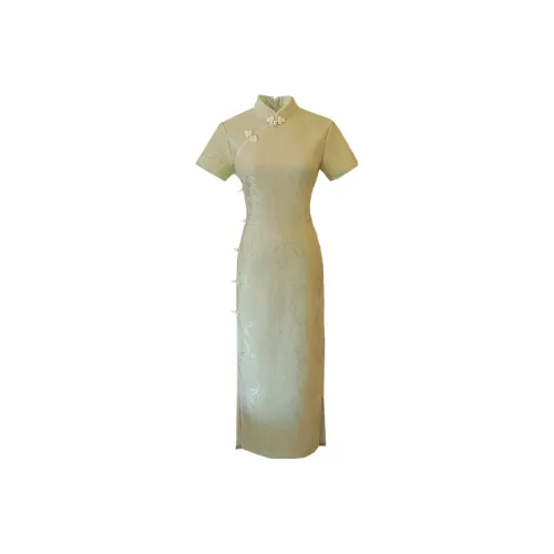 QIAOMONVHAI Короткое платье с короткими рукавами женское