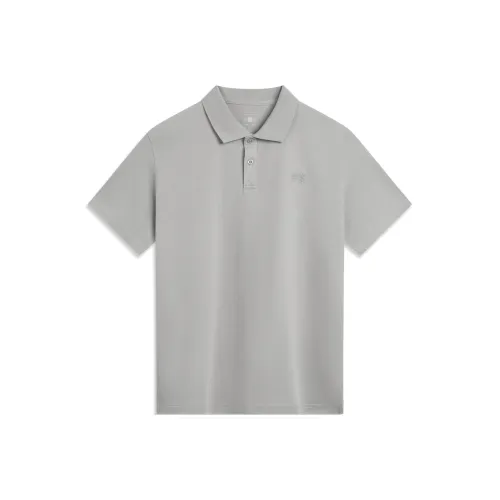 LINING China Color Collection Ультраматовый серый Мужская поло рубашка