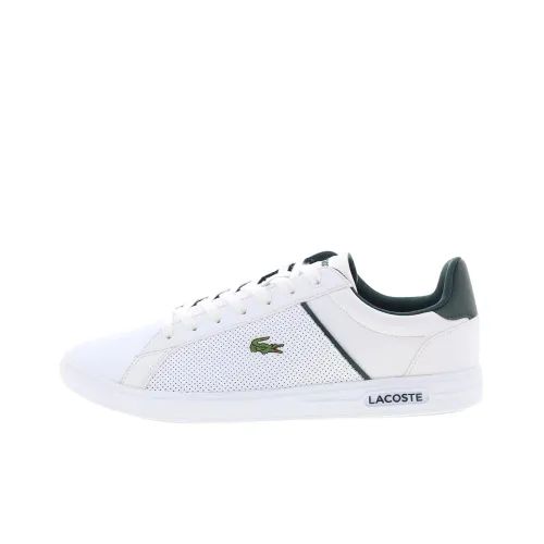 LACOSTE Slip-resistant Abrasion-resistant Low Top Skateboard Shoes Men's White Gray ЛАКОСТ Слип-резистентный Аbrasion-resistant Низкий Топ Скейтборд Кроссовки Мужские Белый Серый