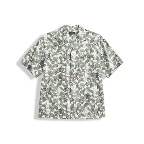 PEACEBIRD MEN Aqua Foam Green Men's Shirts