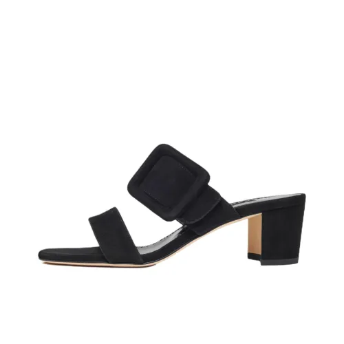 MANOLO BLAHNIK Слипоны 5 см Женские Черные