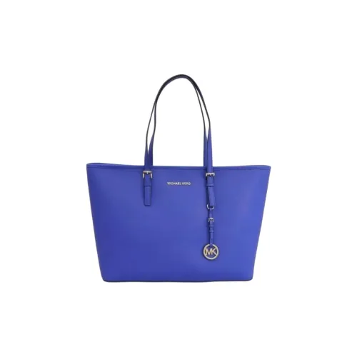 MICHAEL KORS Jet Set Кожа Тоут Сумка Сумка для покупок Сумка на плечо Средний Женская Электрический синий