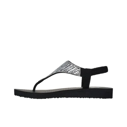 Skechers Meditation One Ремешок Сандалии Женские Черные