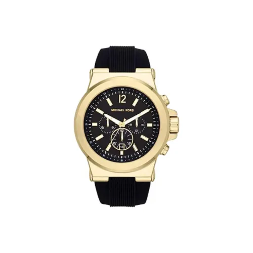 MICHAEL KORS Наручные часы Кварцевый механизм Силиконовый ремешок 48 мм Черный циферблат Мужские часы