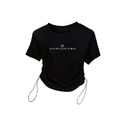 SIBAISHE Черные Женские T-рубашки