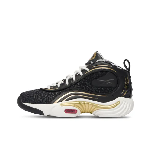 Reebok MID Топ Винтажные Баскетбольные Кроссовки Унисекс Черный