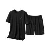 Комплект (черная футболка+черные шорты)