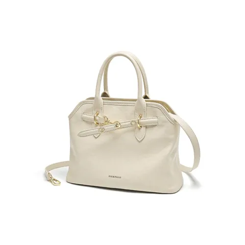 PIERPOLO Сумка Tote из коровьей кожи Сумка через плечо Сумка обычная Женская Белая Черная