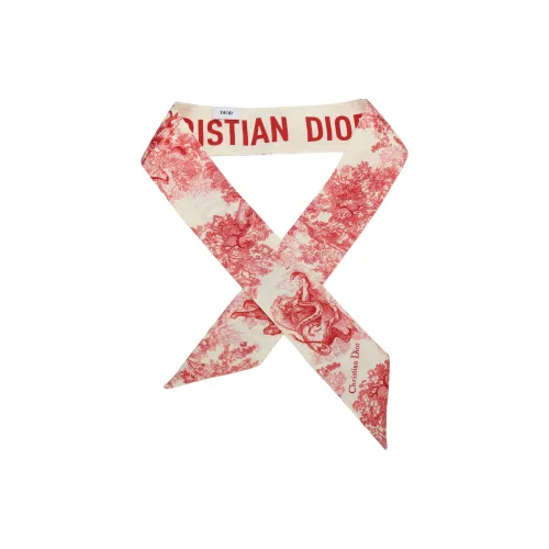 DIOR Шелковые шарфы Женские Белый