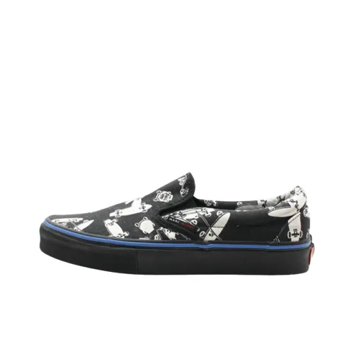 Vans CLASSIC Slip-On Low Top Скейтборд Кроссовки Унисекс Черный