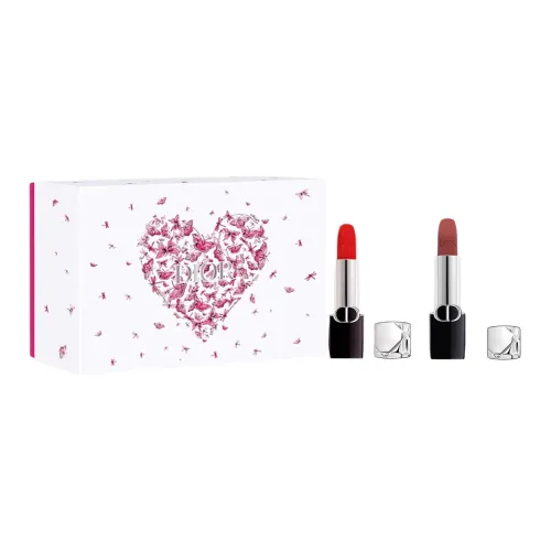 DIOR Ограниченная серия коробка 520 Intense Синий Золото Помада Велюр Длинный Тривальный Цвет лица 3,5г+3,5г