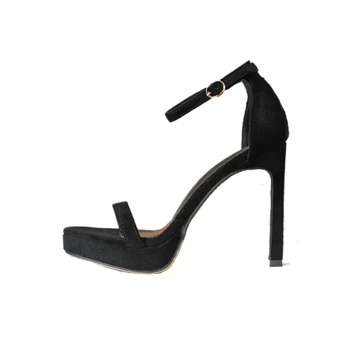 Lan Miao One Ремешок Сандалии 11CM Женские Черный