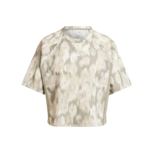 Adidas T-рубашка Женская Серебряная Серый