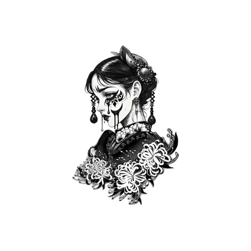 SHITIAN Чернильный цветочный Soul Травяной Водонепроницаемый Татуировка Наклейка