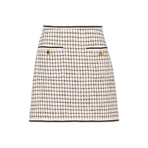 MIU MIU Белая Женская Повседневная Короткая Юбка