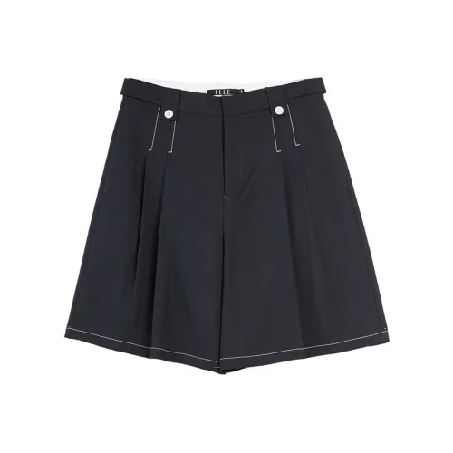 ELLE Темно-синие Женские Повседневные шорты