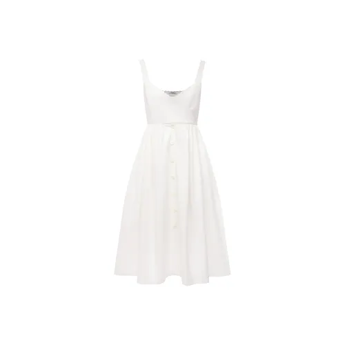 MIU MIU Без рукавов Платье Женское Белое