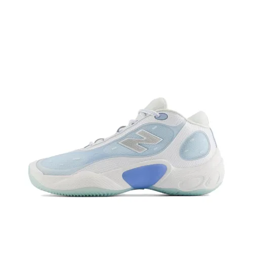 New Balance NB Fresh Foam BB V3 Устойчивые к истиранию Низкие Баскетбольные Кроссовки Мужские Белые и Синие