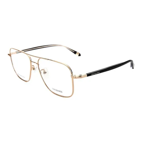 TRUSSARDI Пластина And Металл Авиатор Оправы для очков Мужской Золотой