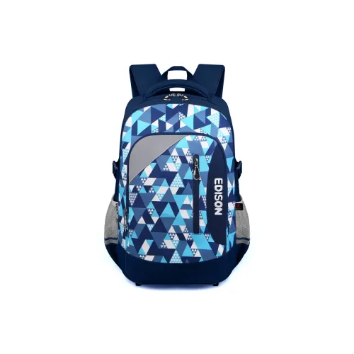 EDISON Oxford Backpack Standard Unisex Black Royal Blue Sky Blue Pink Purple