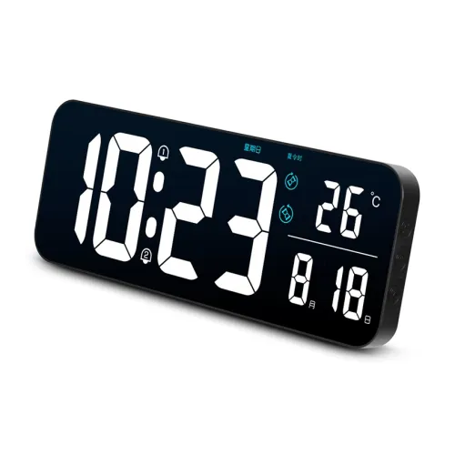 HENSE Electronic Механизм ABS Стена Часы Унисекс Черный HW700