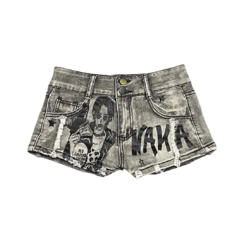 YEARNED Женские джинсовые шорты черно-серого цвета