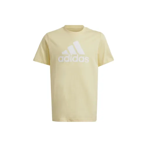 Adidas Essentials T-Shirt Желтый Белый Подростки