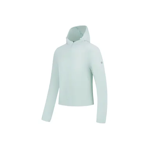 QIAODAN Куртки Пальто Женские Ветер Бирюзовый