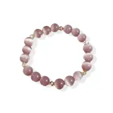 Браслет с бусинами "Shimmer" (Сливовый фиолетовый, 8 мм)