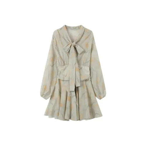 MTHE Длинное платье с длинными рукавами женское